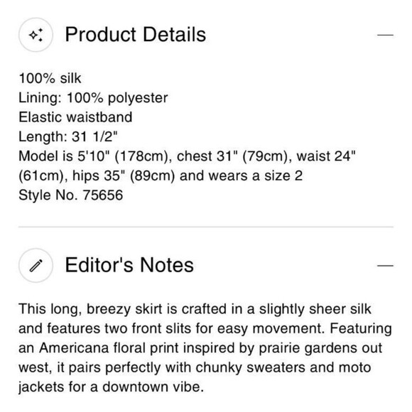 NWT $350 Coach Silk Skirt Tiered Front Slits Black Blue Floral Women Size 2 (A6) - Picture 8 of 8